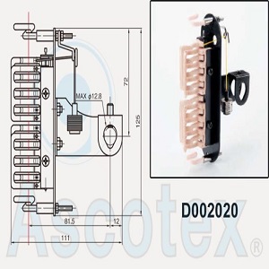 Bộ cổng căng hướng sợi dây Ascotex D002020 Gate Tensioner